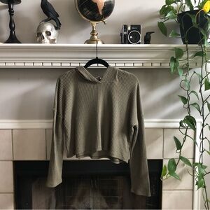 Cropped Hooded Sweatshirt